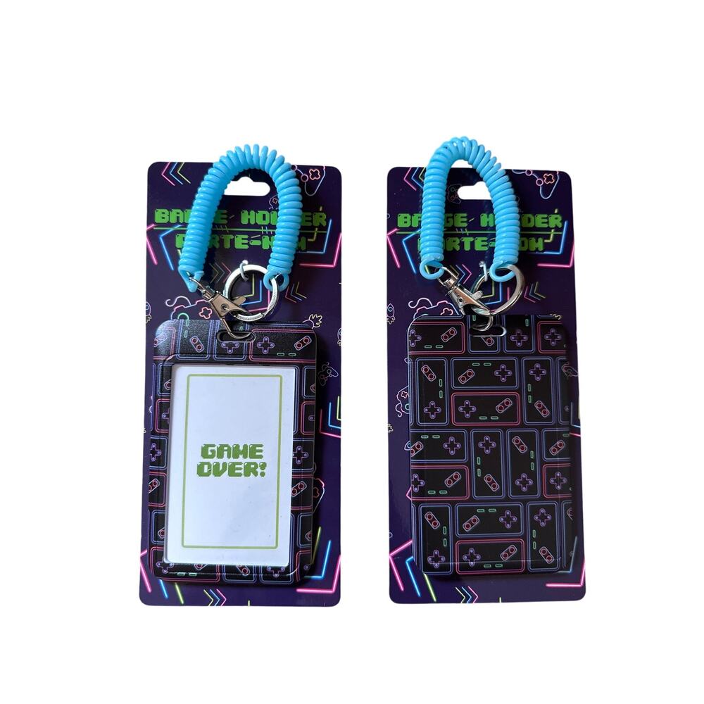 Hard Case Badge Holder, Video Game Themed, NWT